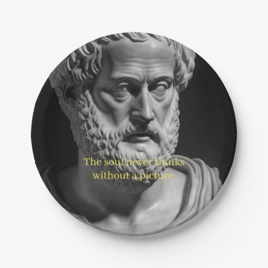 The soul never thinks without a picture pappteller (Vorderseite)