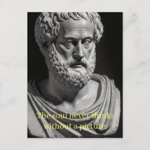 The soul never thinks without a picture postkarte