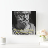 The Soul never thinks without a Picture Quadratische Wanduhr (Zuhause)