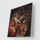 The Sound of Music Abstract Art Square Quadratische Wanduhr (Winkel)