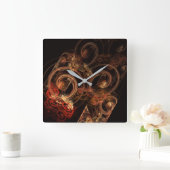 The Sound of Music Abstract Art Square Quadratische Wanduhr (Zuhause)