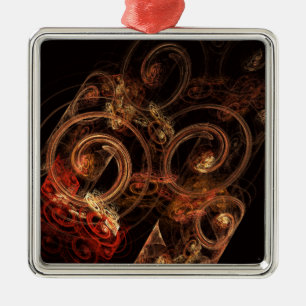 The Sound of Music Abstract Art Square Silbernes Ornament