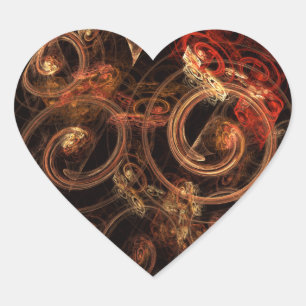 The Sound of Music Abstrakt Art Heart Sticker