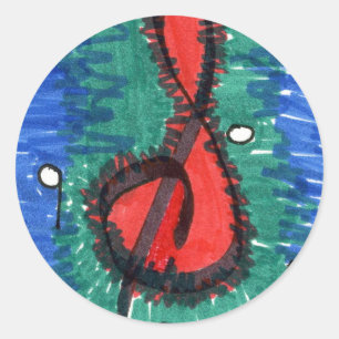 "The Sound of Red" Abstract Design Sticker