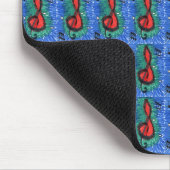 "The Sound of Red" geteerte abstrakte Design Mouse Mousepad (Ecke)