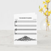 The Sound Of Silence Funny Musical Karte (Gelbe Blume)