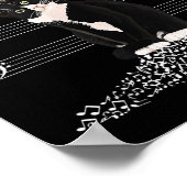 The Sound Of Silence Music And Cats Lover Poster (Ecke)