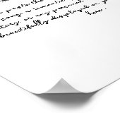 The Soundtrack of Us – Custom Song Lyric Poster (Ecke)