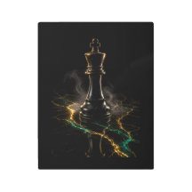 The Sovereign | Luxury Dark Chess King Metal Wall 