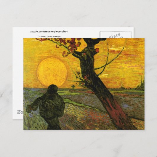 The Sower (F450) Van Gogh Fine Art Postkarte (Vorne/Hinten)