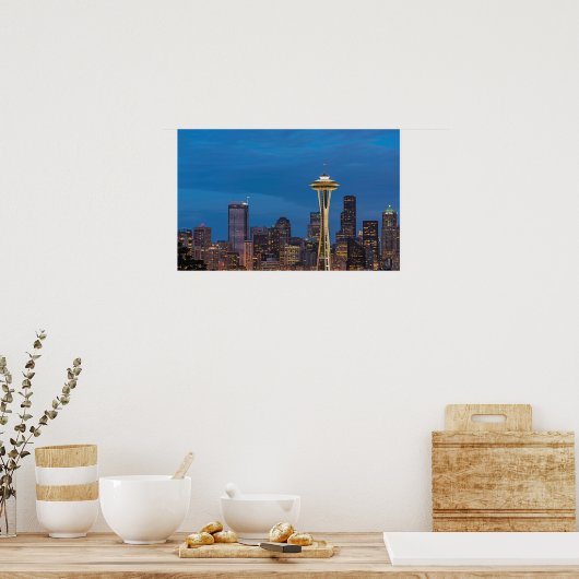 The Space Needle and downtown Seattle Poster (Küche)