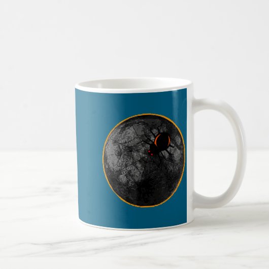 The Spider Web Arachnid Moon Solar Kaffeetasse (Rechts)