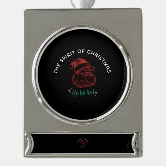 THE SPIRIT OF CHRISTMAS Banner-Ornament SILBER (Vorderseite)