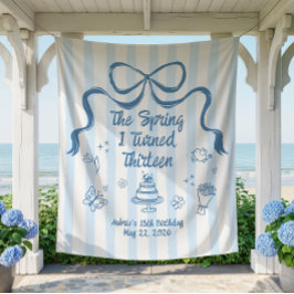 The Spring I turned 13 Birthday Banner  Wandteppich