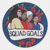 "The Squad" Runder Aufkleber (Vorderseite)
