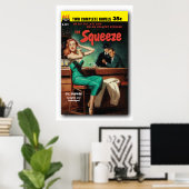 The Squeeze - Gil Brewer pb Cover Poster 1955 (Heimbüro)