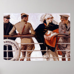 The SS Leviathan, 1918 von J. C. Leyendecker Poster