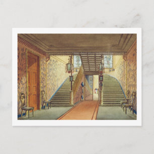 The Staircase, from Views of the Royal Pavilion, Postkarte