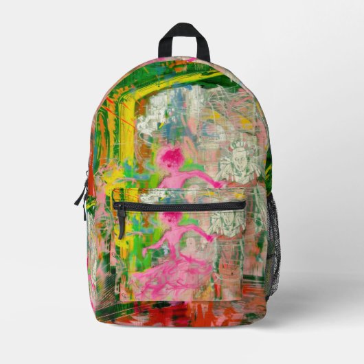 The Stalker - Neon Ballet Chaos Bedruckter Rucksack (Vorderseite)