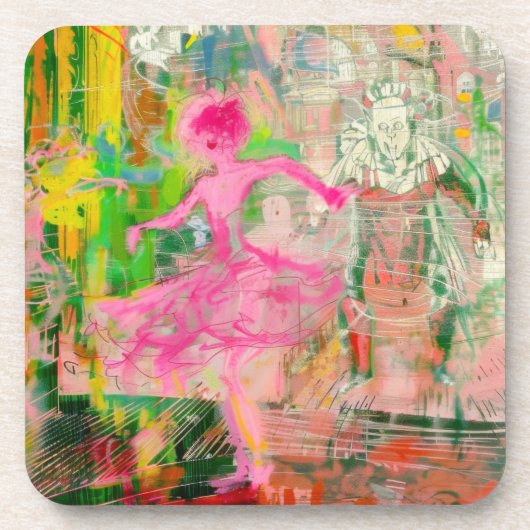 The Stalker - Neon Ballet Chaos Getränkeuntersetzer (Vorderseite)