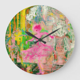 The Stalker - Neon Ballet Chaos Große Wanduhr