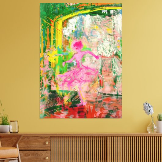 The Stalker - Neon Ballet Chaos Leinwanddruck (Insitu (Wohnzimmer))