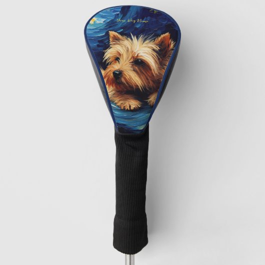 The star night - Yorkshire Terrier Dog 001 - Qia Golf Headcover (Vorderseite)