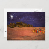 The Star Over Bethlehem Feiertagspostkarte (Vorne/Hinten)