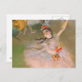 The Star (Tänzer auf der Bühne) von Edgar Degas Postkarte (Vorne/Hinten)