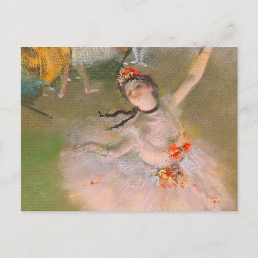 The Star (Tänzer auf der Bühne) von Edgar Degas Postkarte (Vorderseite)