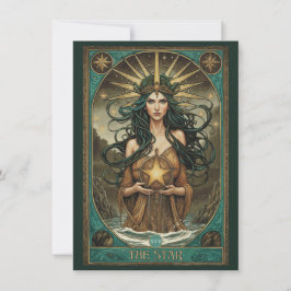 The Star Tarot Art Flat Thank You Card Dankeskarte