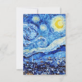 The Starry Nigh" von Vincent Van Gogh Response Car RSVP Karte (Vorderseite)