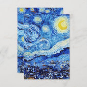 The Starry Nigh" von Vincent Van Gogh Response Car RSVP Karte (Vorne/Hinten)