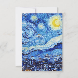 The Starry Nigh" von Vincent Van Gogh Response Car RSVP Karte