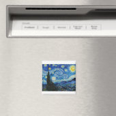 The Starry Night 1889 by Vincent van Gogh Magnet (In Situ (Geschirrspüler))