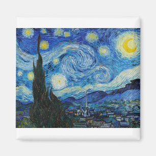 The Starry Night 1889 by Vincent van Gogh Magnet