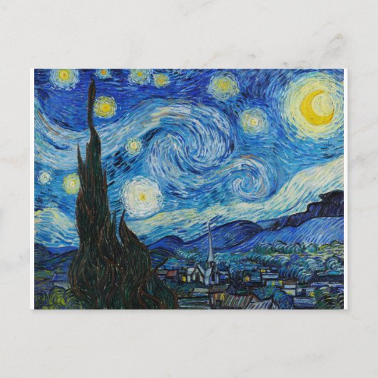 The Starry Night 1889 by Vincent van Gogh Postkarte (Vorderseite)