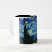 The Starry Night 1889 by Vincent van Gogh Zweifarbige Tasse (Vorderseite Links)