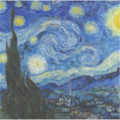 The Starry Night, 1889 von Vincent van Gogh Aufkleber (Vorderseite)