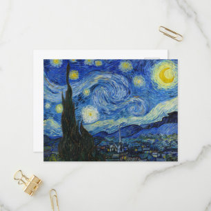 The Starry Night, 1889 von Vincent van Gogh Einladungspostkarte