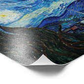 The Starry Night (1889) von Vincent Van Gogh Fotodruck (Ecke)