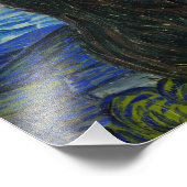 The Starry Night, 1889 von Vincent van Gogh Fotodruck (Ecke)