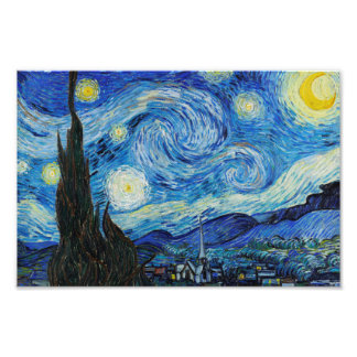 The Starry Night (1889) von Vincent Van Gogh Fotodruck