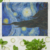The Starry Night, 1889 von Vincent van Gogh Geschirrtuch (Gefaltet)