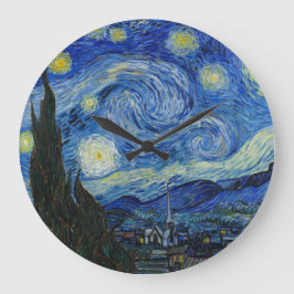 The Starry Night, 1889 von Vincent van Gogh Große Wanduhr