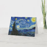 The Starry Night, 1889 von Vincent van Gogh Karte<br><div class="desc">The Starry Night,  1889 von Vincent van Gogh. Es zeigt den Blick von der Ostwand seines Asylzimmers in Saint-Rémy-de-Provence,  kurz vor Sonnenaufgang,  mit der Ergänzung eines imaginären Dorfes.</div>