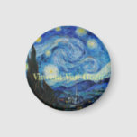 The Starry Night (1889) von Vincent Van Gogh Magnet<br><div class="desc">The Starry Night (1889) von Vincent Van Gogh</div>