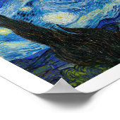 "THE STARRY NIGHT" 1889 VON VINCENT VAN GOGH POSTER (Ecke)