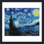 "THE STARRY NIGHT" 1889 VON VINCENT VAN GOGH POSTER<br><div class="desc">"The STARRY NIGHT" 1889 VON VINCENT VAN GOGH AUF POSTER AUS DER SAMMLUNG DES JOHN PAUL GETTY MUSEUM</div>