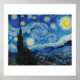 "THE STARRY NIGHT" 1889 VON VINCENT VAN GOGH POSTER